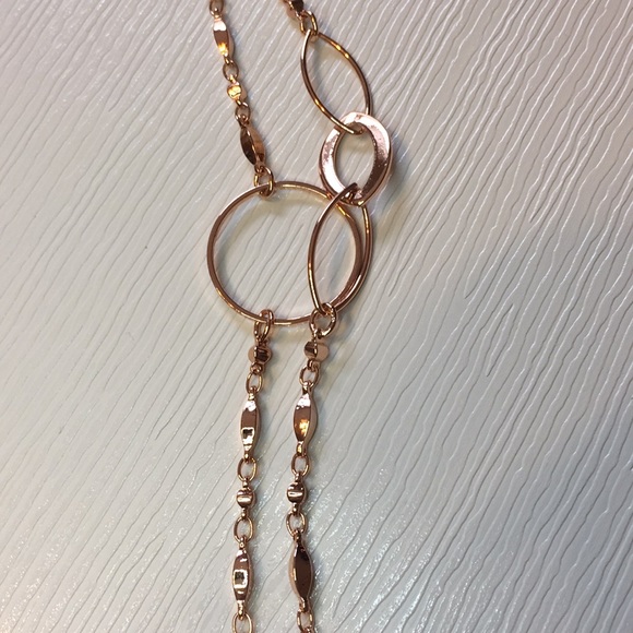 Rose goldtone long layering necklaces - Picture 3 of 3